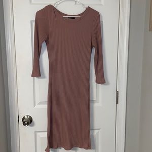 Mauve sweaterknit bodycon